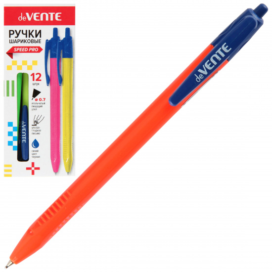 Ручка автоматическая, масляная, пишущий узел 0,7 мм, цвет чернил синий, ассорти 4 вида Triolino Neon deVENTE 5070904