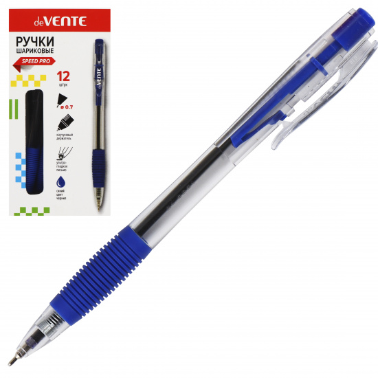 Ручка автоматическая, масляная, пишущий узел 0,7 мм, игольчатая, цвет чернил синий Incanto deVENTE 5070810