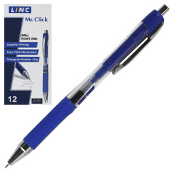 Ручка автоматическая, пишущий узел 0,7 мм, игольчатая, цвет чернил синий Mr.Click Linc 4013