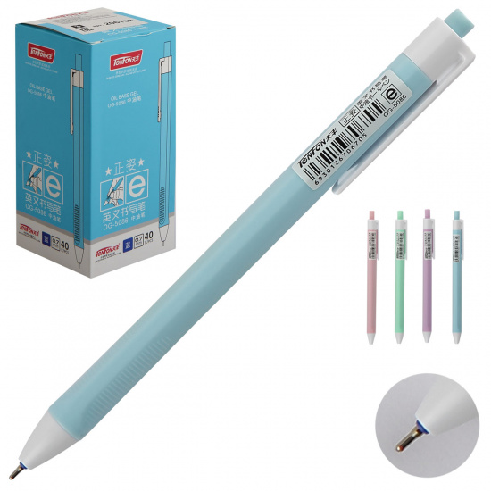Ручка автоматическая, пишущий узел 0,7мм, игольчатая, цвет чернил синий КОКОС 206133 TENFON