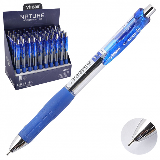 Ручка автоматическая, масляная, пишущий узел 0,7мм, игольчатая, цвет чернил синий Schreiber 200