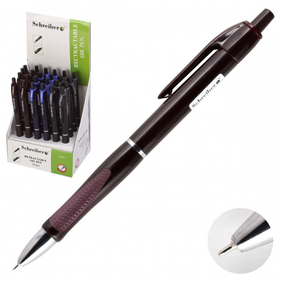 Ручка автоматическая, масляная, пишущий узел 0,7мм, цвет чернил синий Schreiber S 815