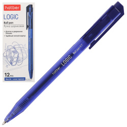 Ручка автоматическая, масляная, пишущий узел 0,7 мм, цвет чернил синий Logic Hatber BP_067908