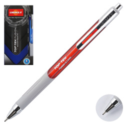 Ручка автоматическая, масляная, пишущий узел 0,7 мм, игольчатая, цвет чернил синий top tek fusion Unimax 1038963