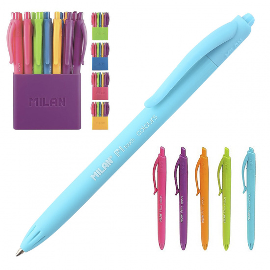 Ручка автоматическая, пишущий узел 1,0 мм, цвет чернил ассорти Colors Milan 966879