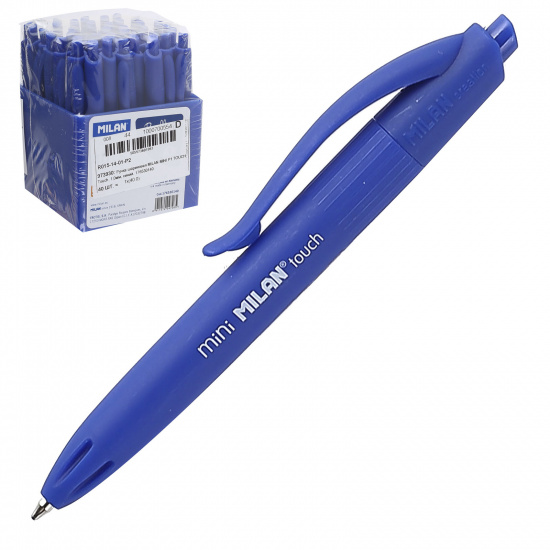 Ручка авт шар 1,0 цветн корп Milan Mini P1 однораз 973930 син пласт/уп