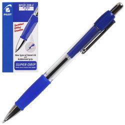 Ручка автоматическая, масляная, пишущий узел 0,7 мм, цвет чернил синий Super grip Pilot BPGP-20R-F L