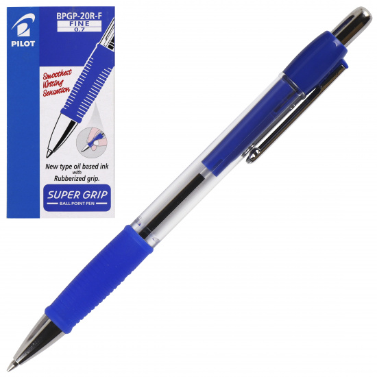 Ручка автоматическая, масляная, пишущий узел 0,7 мм, цвет чернил синий Pilot BPGP-20R-F L