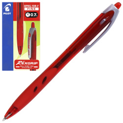 Ручка автоматическая, масляная, пишущий узел 0,7 мм, цвет чернил красный Rexgrip Pilot BPRG-10R-F R