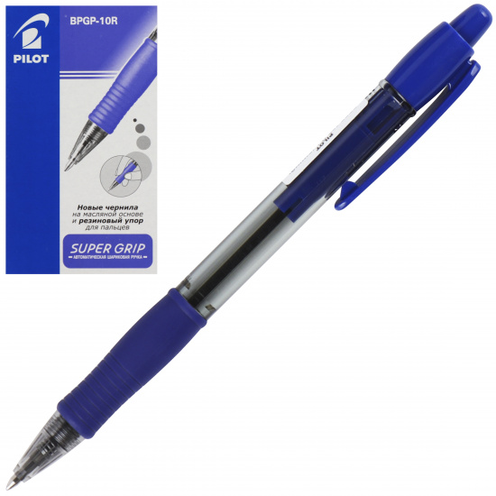 Ручка автоматическая, масляная, пишущий узел 1,0 мм, цвет чернил синий Pilot BPGP-10R-M L