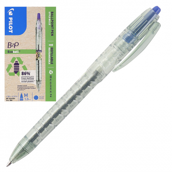 Ручка автоматическая, масляная, пишущий узел 1,0 мм, цвет чернил синий Pilot BP-B2PEB-M L