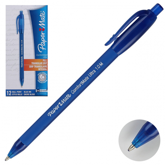 Ручка авт шар 1,0 цветн корп CFMAT FR RT BP однораз S0512281 син к/к