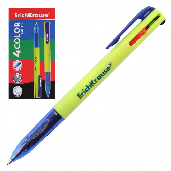 Ручка шариковая, автоматическая, 4 цвета, пишущий узел 0,7 мм Erich Krause 45204