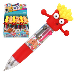 Ручка автоматическая, 4 цвета, пишущий узел 0,7 мм Fast food КОКОС 241715 MRESSION