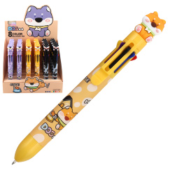 Ручка шариковая, автоматическая, 8 цветов, пишущий узел 0,7 мм Dog КОКОС 241773