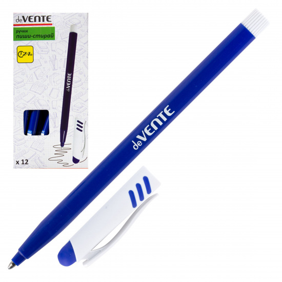 Ручка шариковая, пиши-стирай, пишущий узел 0,7 мм, цвет чернил синий deVENTE 5070790