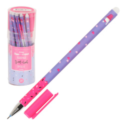 Ручка гелевая, пиши-стирай, пишущий узел 0,5 мм, цвет чернил синий Sweet and Cool КОКОС 215543