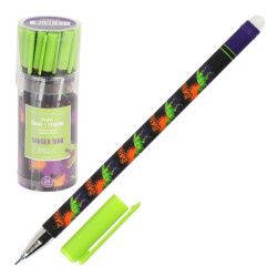 Ручка гелевая, пиши-стирай, пишущий узел 0,5 мм, цвет чернил синий Danger Dino КОКОС 215549