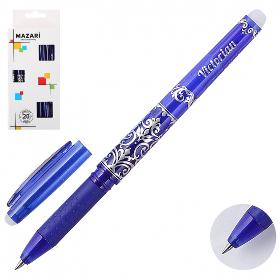 Ручка гелевая, Пиши-стирай, пишущий узел 0,5мм Jumbo Victorian Mazari M-5315-70*