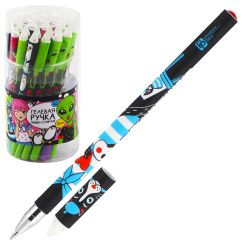 Ручка гелевая, пиши-стирай, пишущий узел 0,5 мм, цвет чернил синий Компашка Феникс 61387