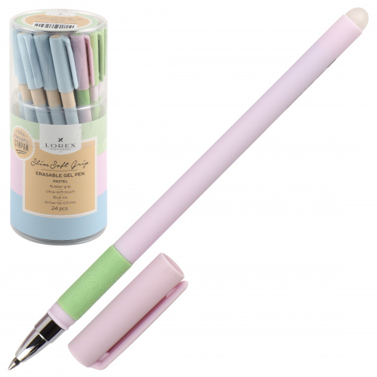 Ручка гелевая, пиши-стирай, пишущий узел 0,5 мм, цвет чернил синий Pastel LOREX LXEPSSG-PS4
