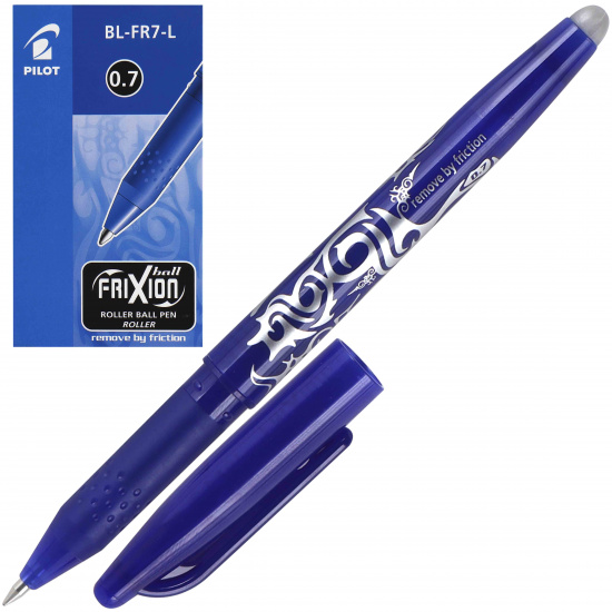 Ручка гелевая, пиши-стирай, пишущий узел 0,7 мм, цвет чернил синий Pilot BL-FR-7 L