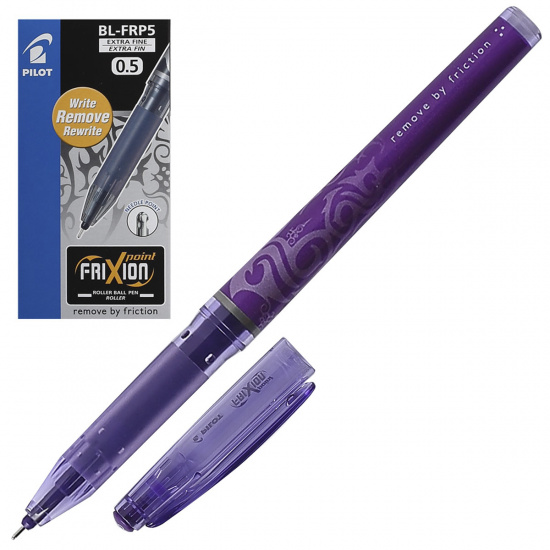 Ручка гелевая, пиши-стирай, пишущий узел 0,5 мм, цвет чернил фиолетовый Pilot BL-FRP5 V