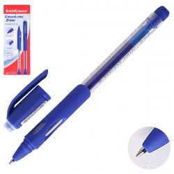 Ручка гел Пиши-стирай 0,7 ErgoLine® Erase резин манжет ЕК 41545 син к/к