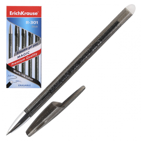 Ручка гелевая, пиши-стирай, пишущий узел 0,5 мм, цвет чернил черный Erich Krause 46435