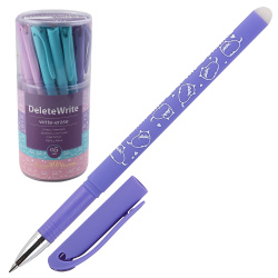 Ручка гелевая, пиши-стирай, пишущий узел 0,5 мм, цвет чернил синий DeleteWrite Art Кошечка BrunoVisconti 20-0257
