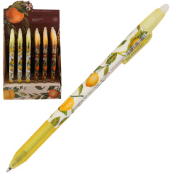 Ручка, гелевый, пишущий узел 0,5 мм, цвет чернил синий, DeleteSlimClick, Flora Paradise, BrunoVisconti, 20-0319/02