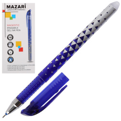 Ручка гелевая, пиши-стирай, пишущий узел 0,5 мм, цвет чернил синий MAGESTIC Mazari M-5310-70