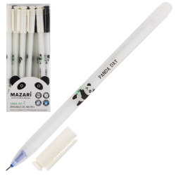 Ручка гелевая, пиши-стирай, пишущий узел 0,5 мм, цвет чернил синий, 2 вида Panda day Mazari M-5343-70*