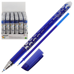 Ручка гелевая, пиши-стирай, пишущий узел 0,5 мм, цвет чернил синий Brunty Mazari M-5428Т-70