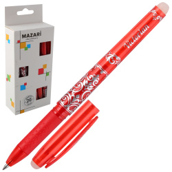 Ручка гелевая Пиши-стирай 0,5 игольч Mazari Jumbo Victorian M-5315-72* красн к/к