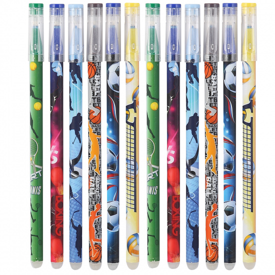 Ручка гелевая, пиши-стирай, пишущий узел 0,5 мм, цвет чернил синий Sport Mazari M-5475B-70