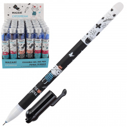 Ручка гелевая, пиши-стирай, пишущий узел 0,5 мм, цвет чернил синий Catodream Mazari M-5311T-70