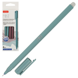 Ручка гелевая, пиши-стирай, пишущий узел 0,6 мм, цвет чернил синий, ассорти 3 вида Mist Hatber GPs_081961
