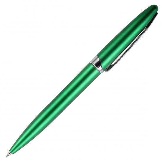 Ручка логотипная, шариковая, поворотная, пишущий узел 0,7 мм, цвет корпуса зеленый inФОРМАТ BPAPI-07-G
