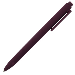 Ручка логотипная, шариковая, автоматическая, пишущий узел 0,7 мм, цвет корпуса бордовый SoftClick Original BrunoVisconti 19-0101/3