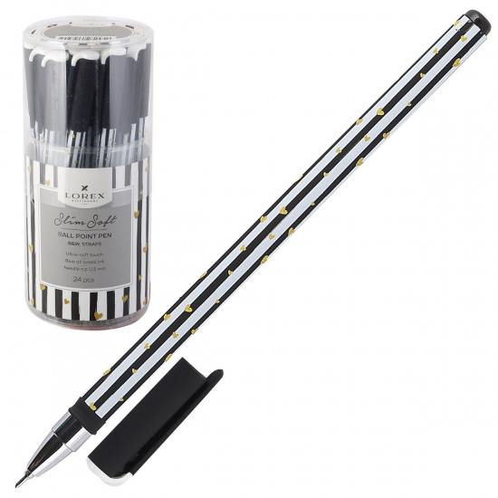 Ручка детская шариковая, 0,5 мм, цвет чернил синий B&W.STRAPS LOREX LXOPSS-BW2