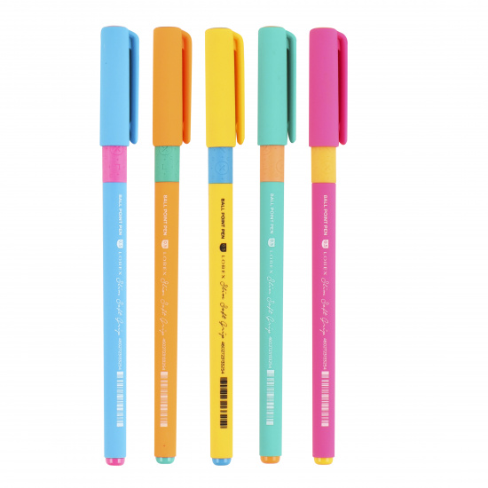 Ручка детская шариковая, 0,5 мм, цвет чернил синий NEON Slim Soft Grip LOREX LXOPSSG-NN3