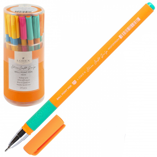 Ручка детская шариковая, 0,5 мм, цвет чернил синий NEON LOREX LXOPSSG-NN3