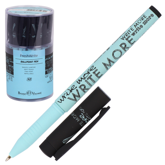 Ручка детская шариковая, 0,7 мм, цвет чернил синий Sketches Black and Blue FreshWrite BrunoVisconti 20-0214/46