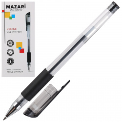 Ручка гелевая, пишущий узел 0,5 мм, цвет чернил черный Mazari M-5523-71