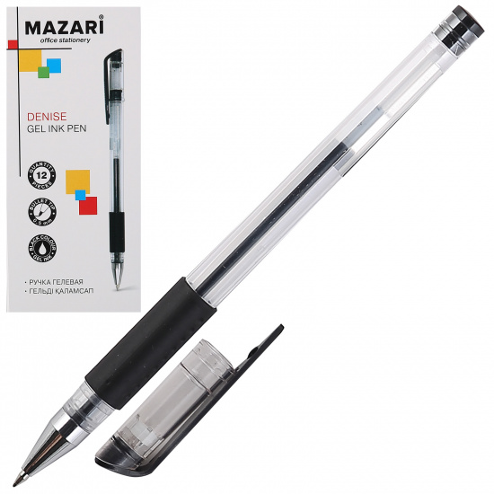 Ручка гелевая, пишущий узел 0,5 мм, цвет чернил черный Denise Mazari M-5523-71