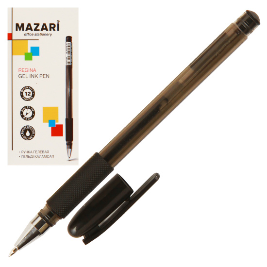 Ручка гелевая, пишущий узел 0,7 мм, цвет чернил черный REGINA Mazari M-5526-71
