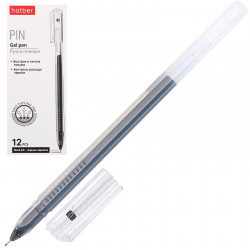 Ручка игольчатая, одноразовая, пишущий узел 0,5 мм, цвет чернил черный Pin Hatber GP_064520
