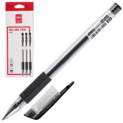 Ручка гелевая, пишущий узел 0,5 мм, цвет чернил черный Deli E6600BLACK