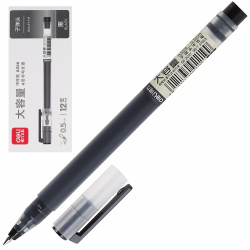 Ручка гелевая, одноразовая, пишущий узел 0,5 мм, цвет чернил черный Deli A566